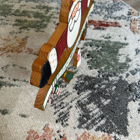 Vintage Hand Crafted Santa Have a Merry Christmas Wooden Wall Art - Picture 13 of 16